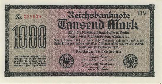 1000 Mark 1922 ro.75q DV